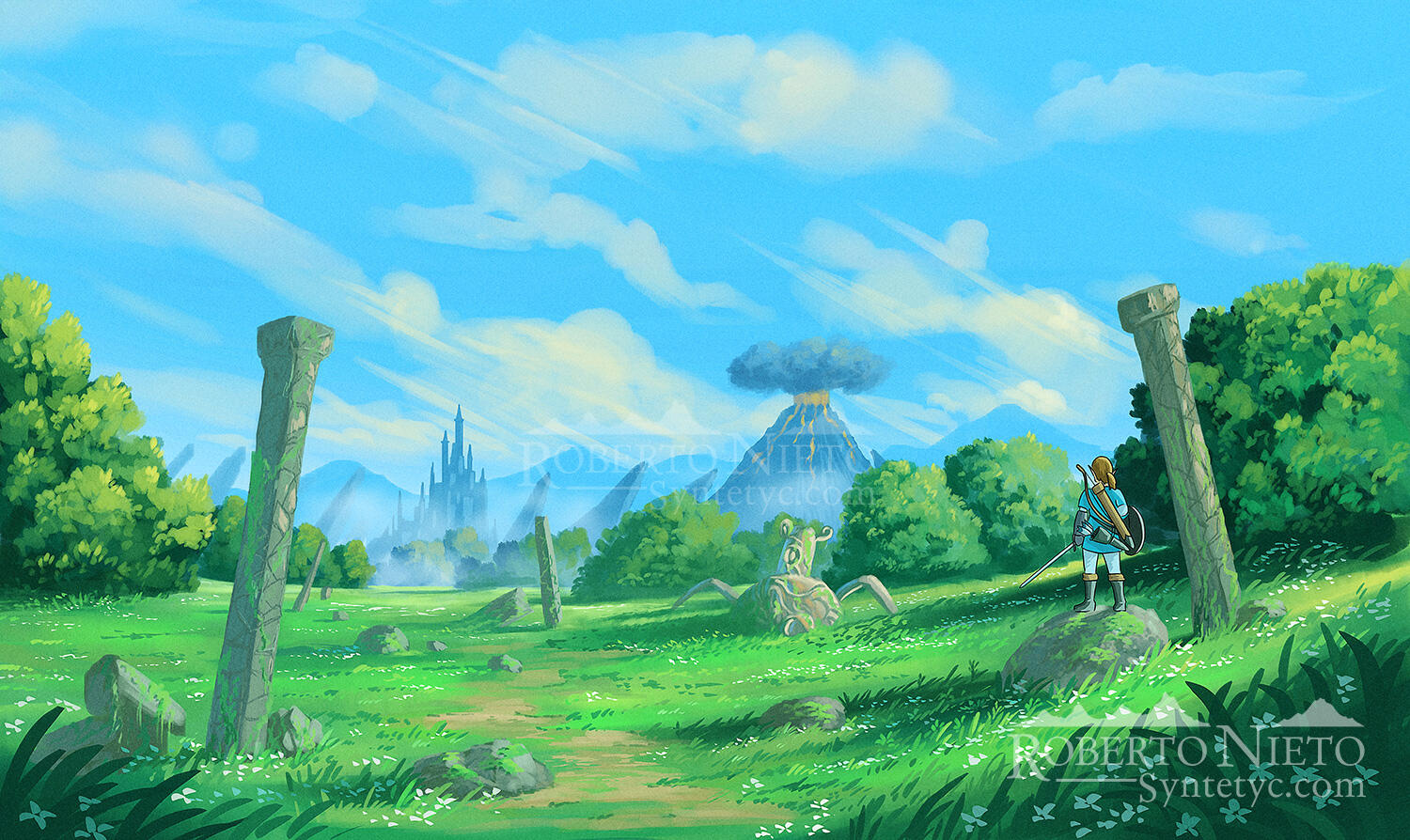 Zelda Breath of the Wild inspired poster and merch